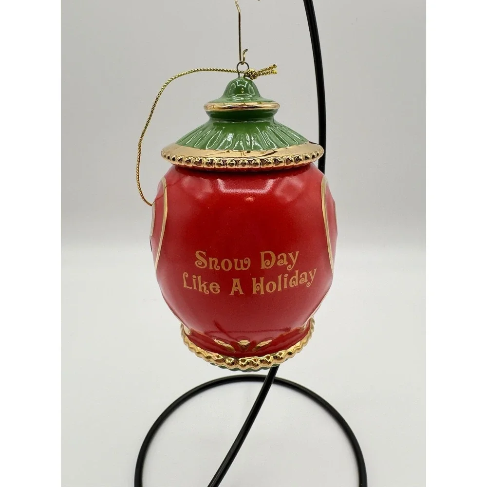 Precious Moments Christmas Treasures Merry Christmas to All & Snow Day Ornaments